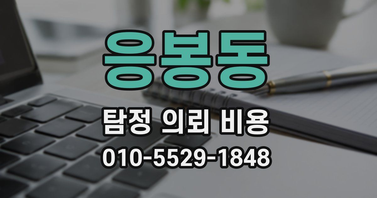 응봉동 탐정 의뢰 비용