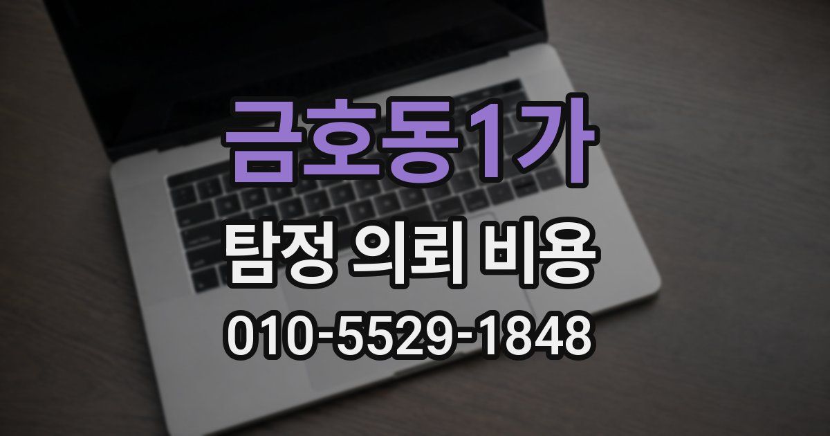 금호동1가 탐정 의뢰 비용