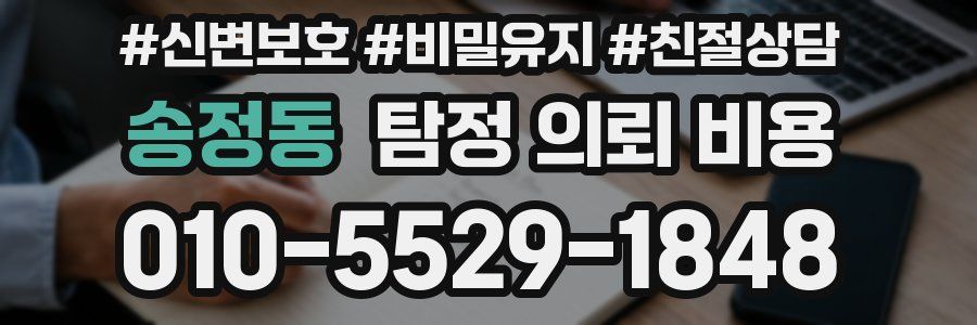 송정동 탐정 의뢰 비용