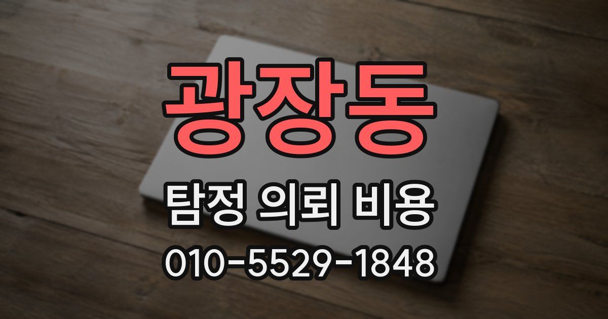 광장동 탐정 의뢰 비용