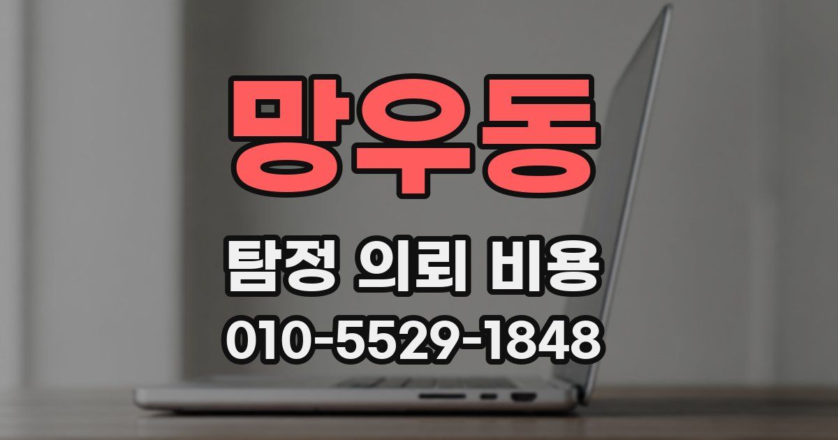 망우동 탐정 의뢰 비용