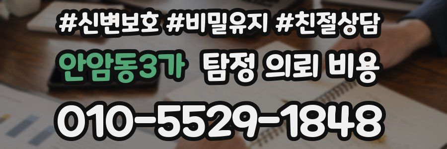 안암동3가 탐정 의뢰 비용