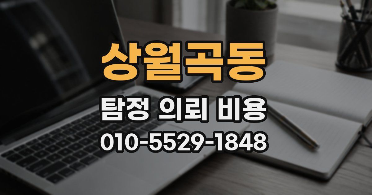 상월곡동 탐정 의뢰 비용