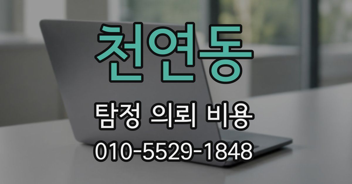 천연동 탐정 의뢰 비용