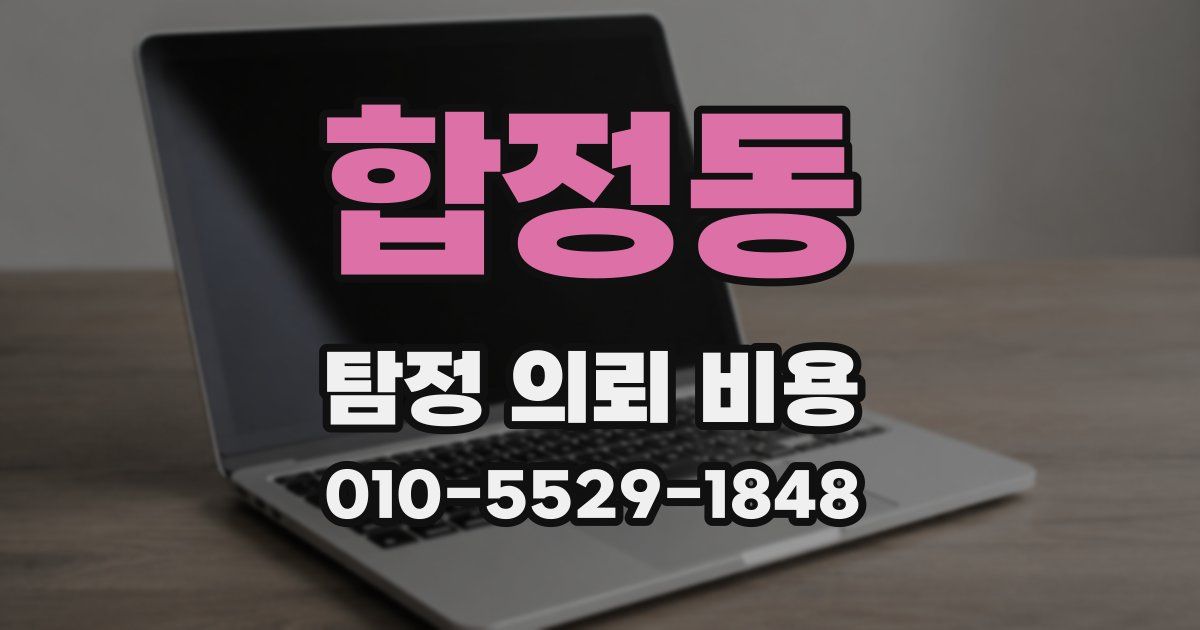 합정동 탐정 의뢰 비용