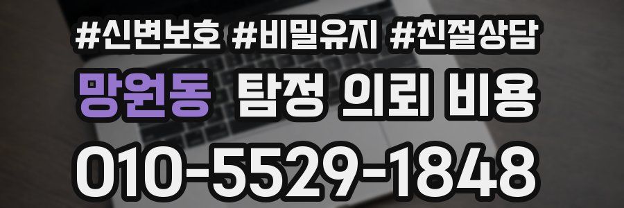 망원동 탐정 의뢰 비용