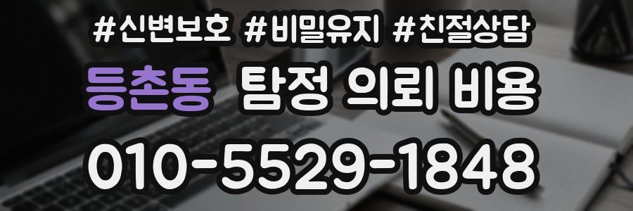 등촌동 탐정 의뢰 비용