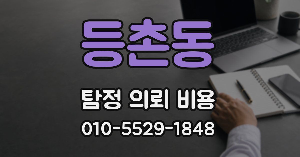 등촌동 탐정 의뢰 비용