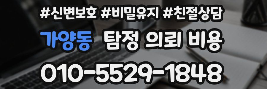 가양동 탐정 의뢰 비용