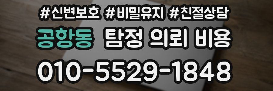 공항동 탐정 의뢰 비용