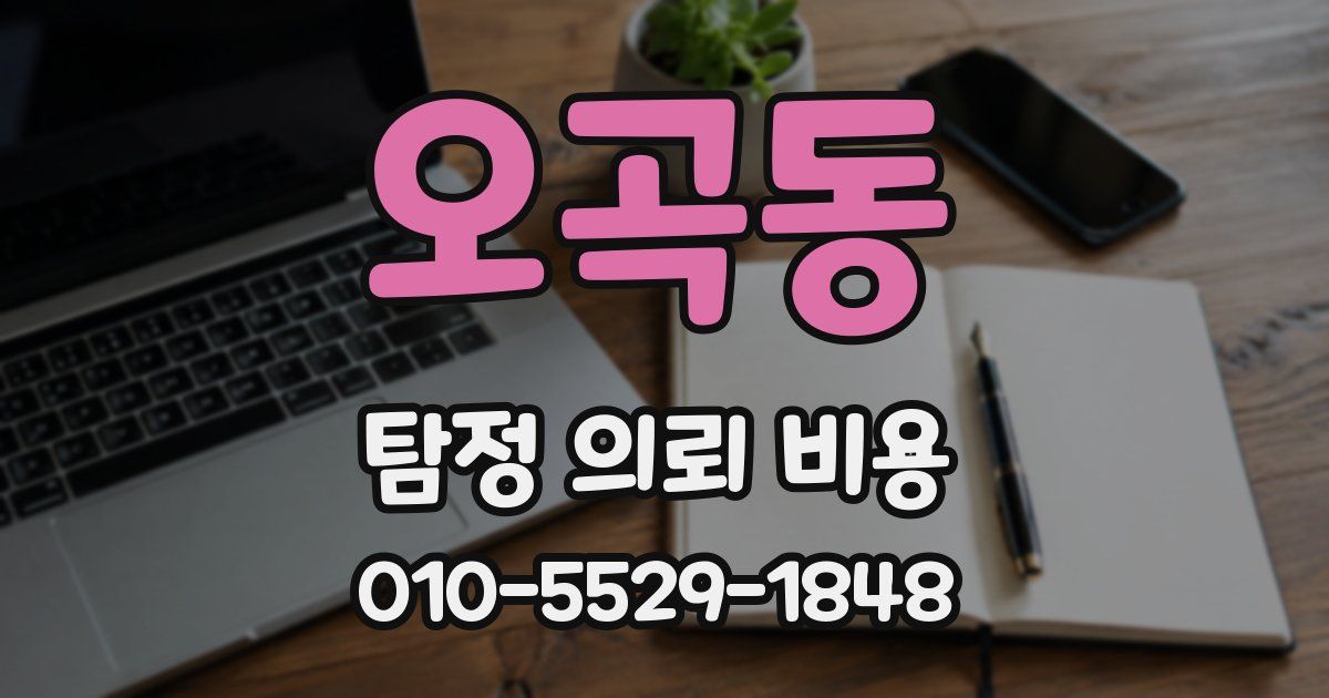 오곡동 탐정 의뢰 비용