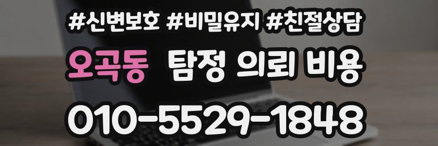 오곡동 탐정 의뢰 비용