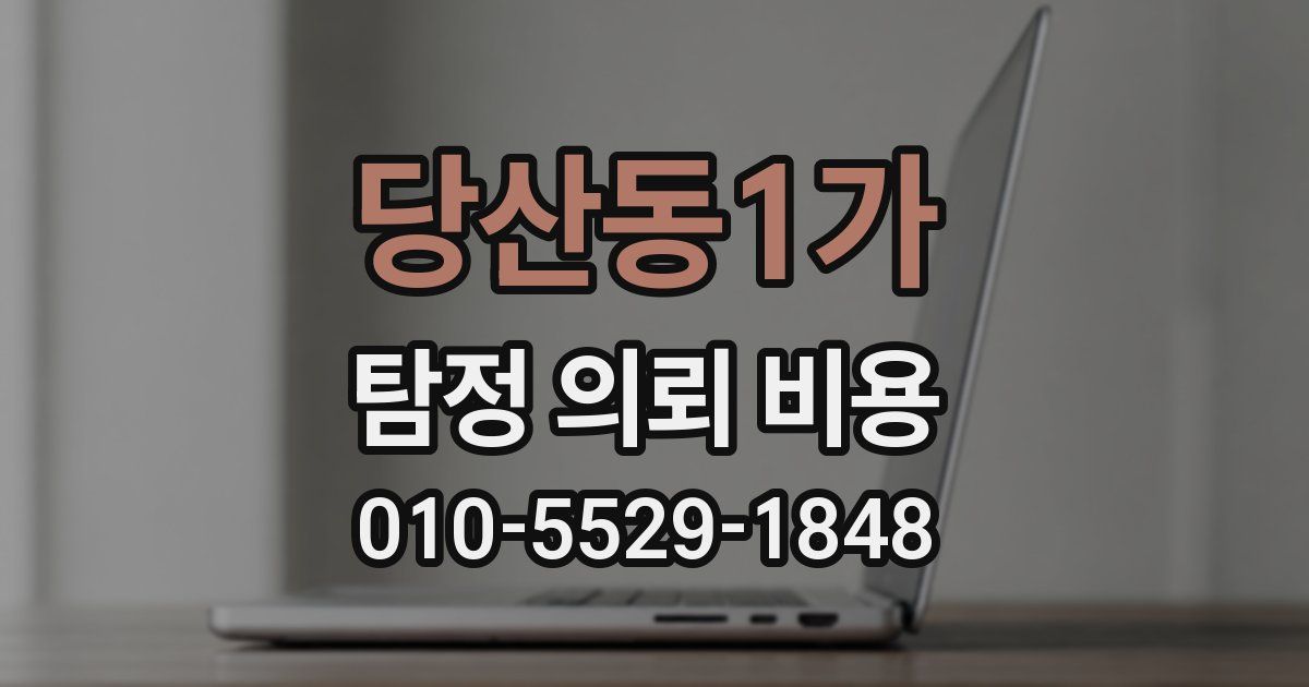 당산동1가 탐정 의뢰 비용