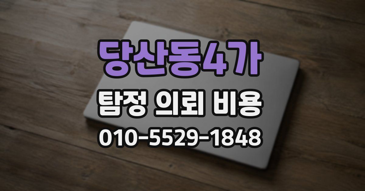 당산동4가 탐정 의뢰 비용