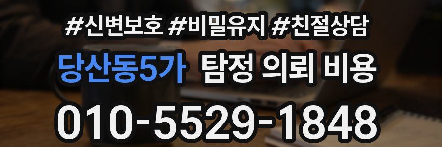 당산동5가 탐정 의뢰 비용