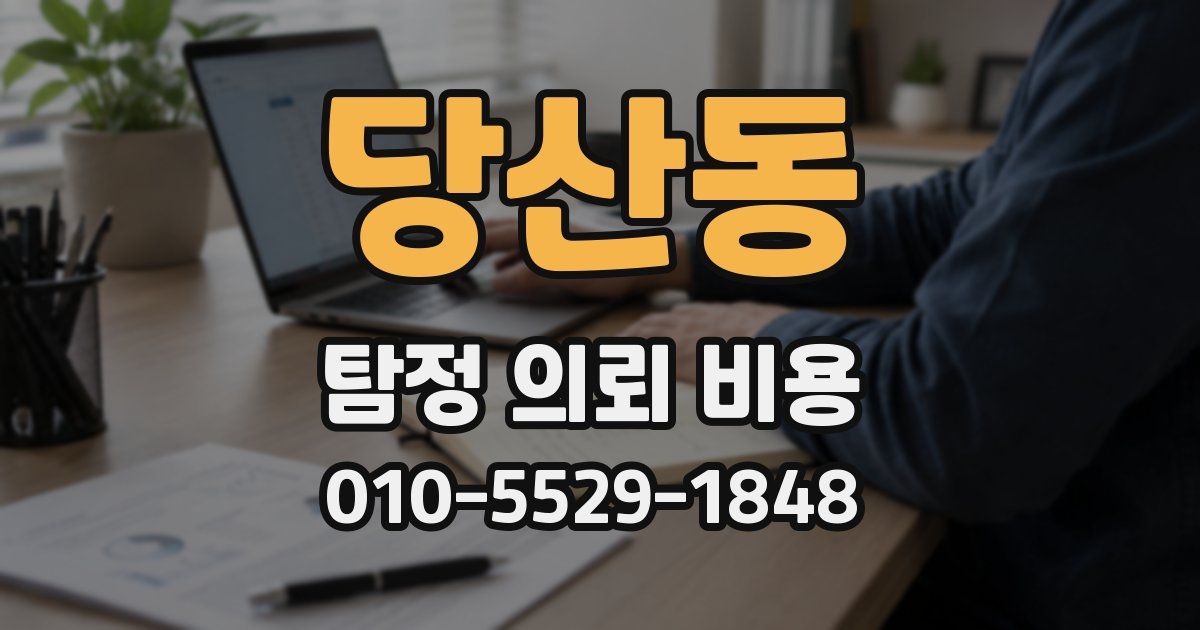당산동 탐정 의뢰 비용