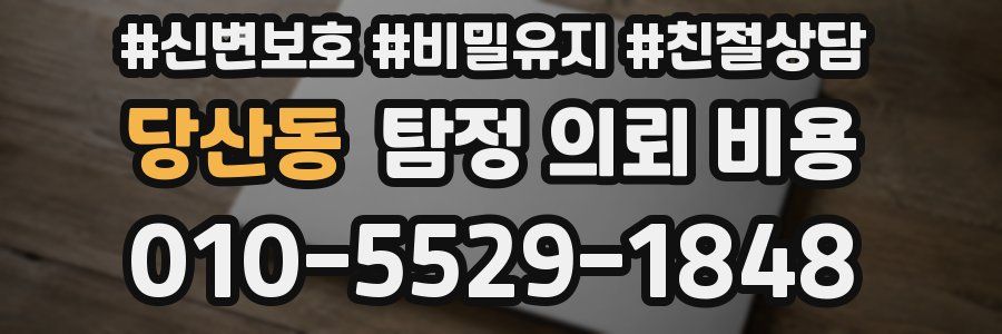 당산동 탐정 의뢰 비용