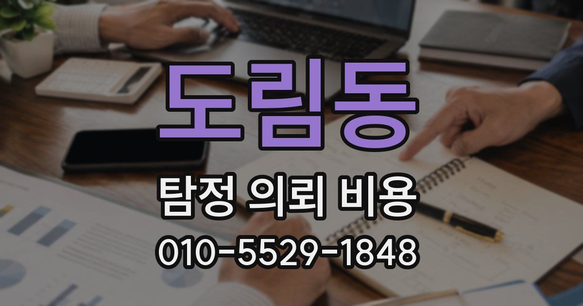도림동 탐정 의뢰 비용