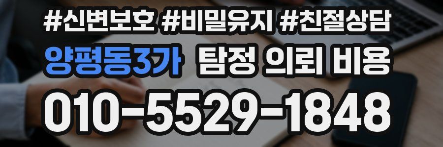 양평동3가 탐정 의뢰 비용