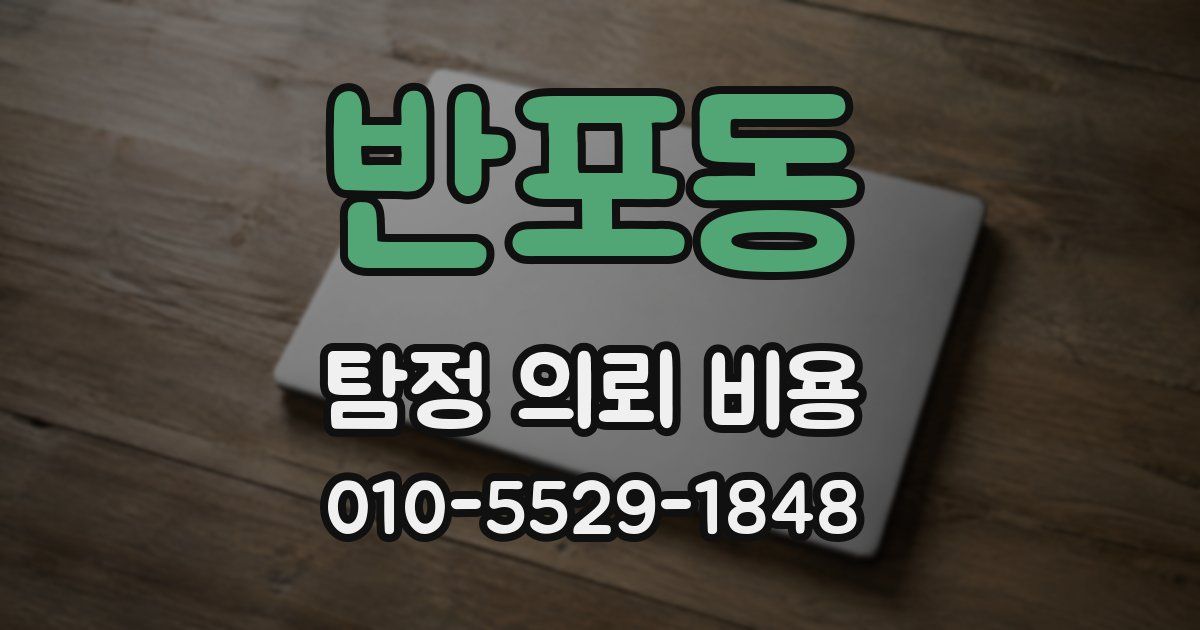 반포동 탐정 의뢰 비용