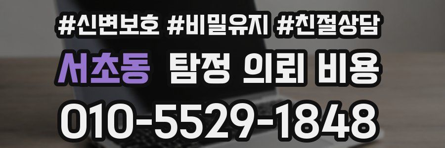 서초동 탐정 의뢰 비용