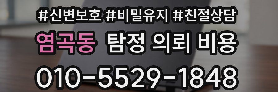 염곡동 탐정 의뢰 비용