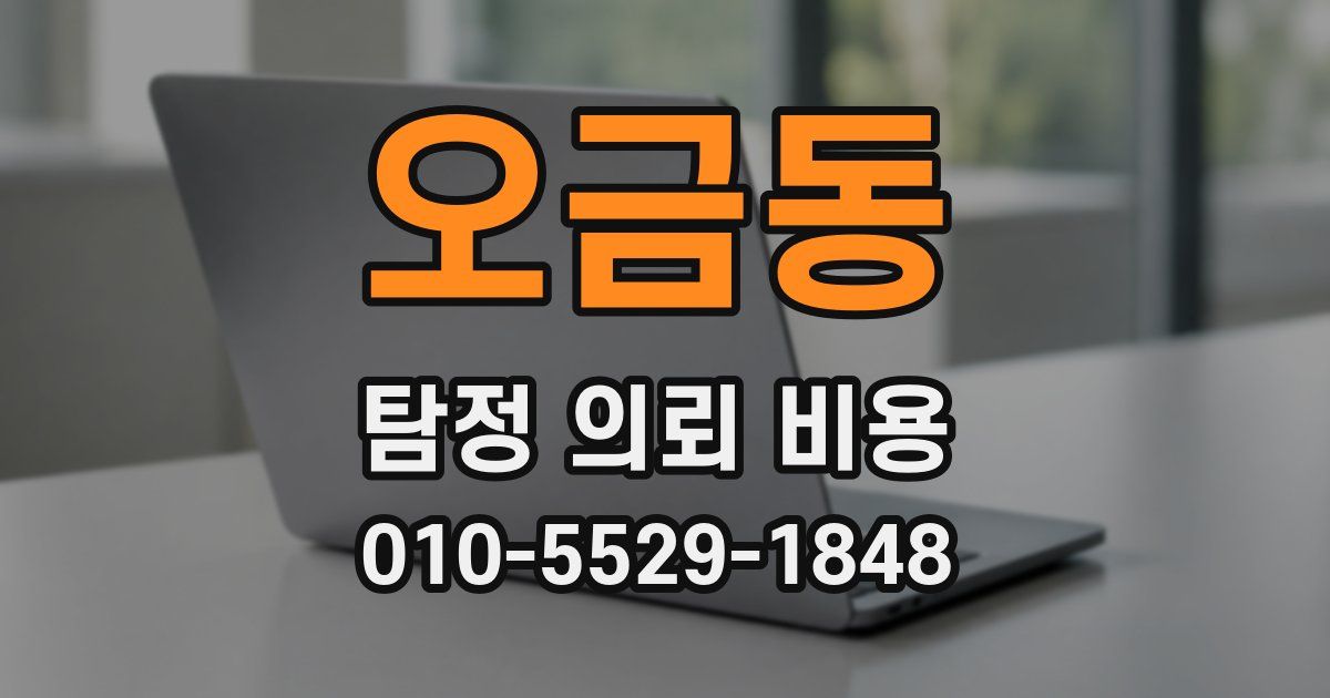 오금동 탐정 의뢰 비용