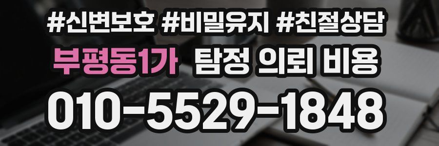 부평동1가 탐정 의뢰 비용
