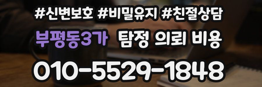 부평동3가 탐정 의뢰 비용