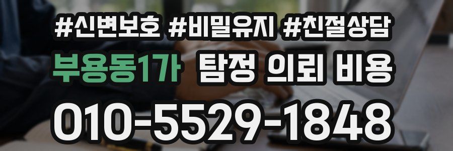 부용동1가 탐정 의뢰 비용