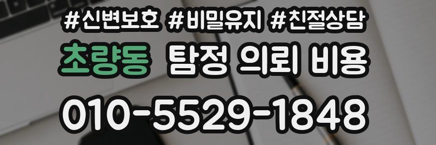 초량동 탐정 의뢰 비용