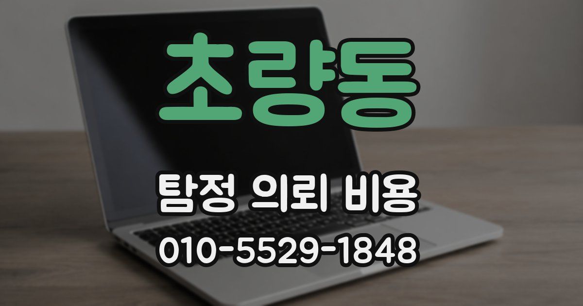 초량동 탐정 의뢰 비용