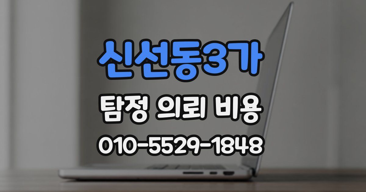 신선동3가 탐정 의뢰 비용