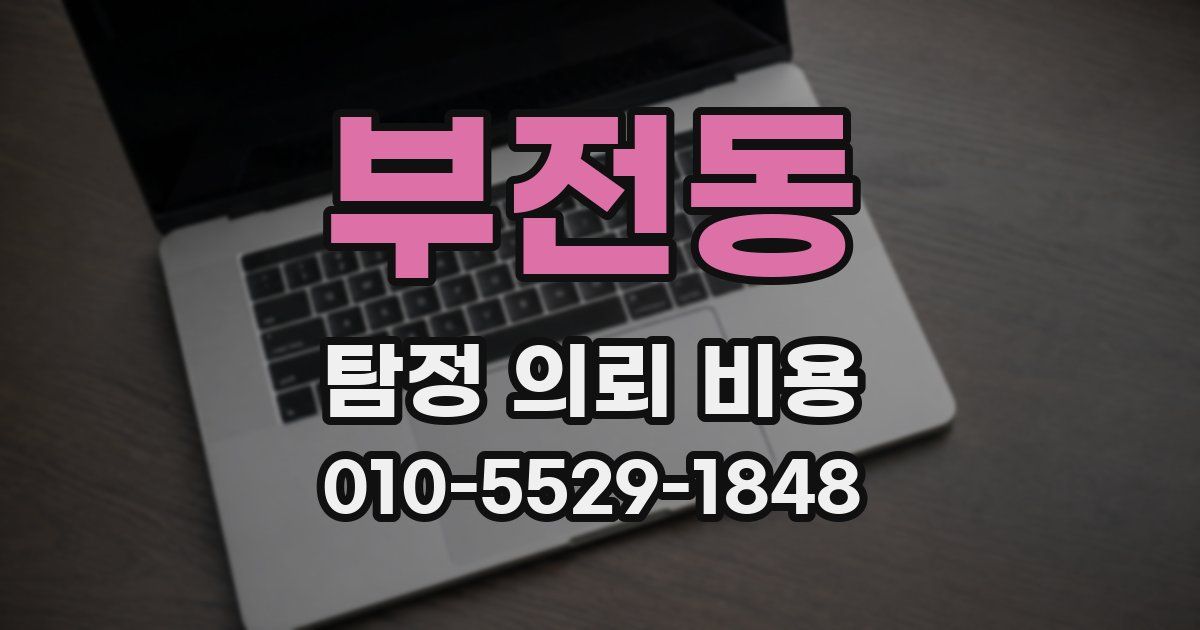 부전동 탐정 의뢰 비용