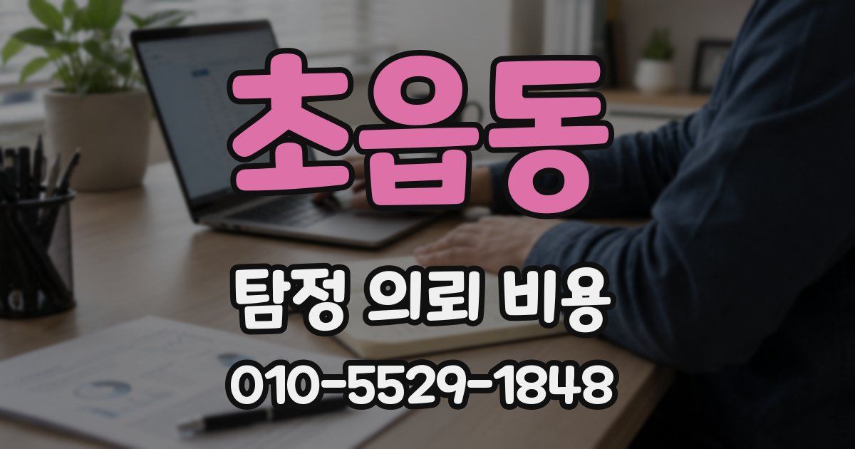 초읍동 탐정 의뢰 비용