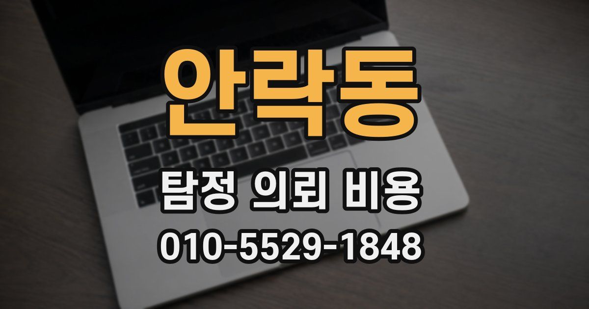 안락동 탐정 의뢰 비용