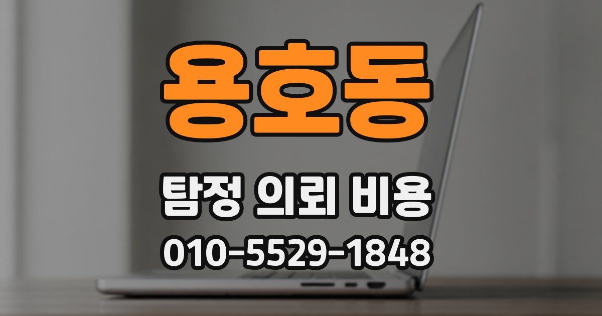 용호동 탐정 의뢰 비용