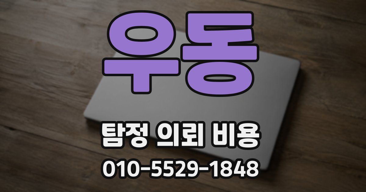 우동 탐정 의뢰 비용