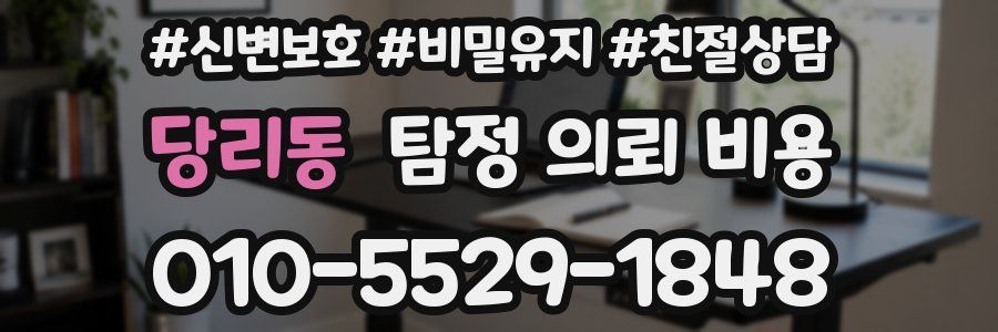 당리동 탐정 의뢰 비용
