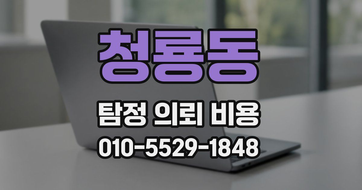 청룡동 탐정 의뢰 비용