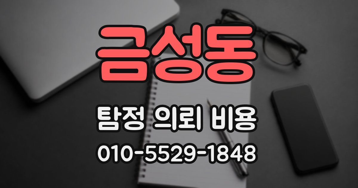 금성동 탐정 의뢰 비용
