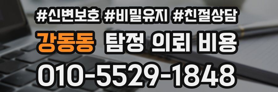 강동동 탐정 의뢰 비용