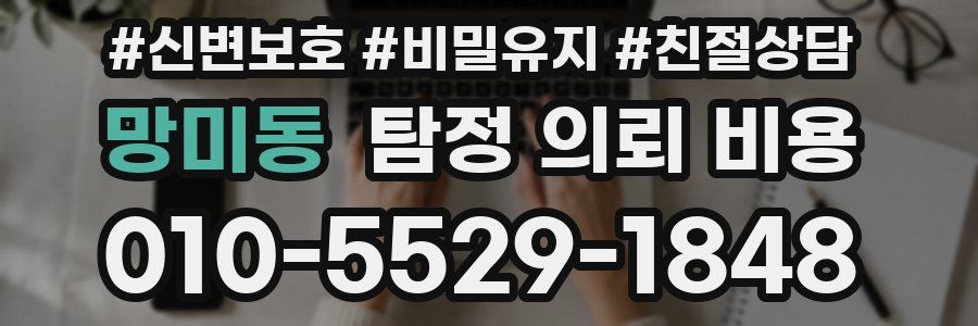 망미동 탐정 의뢰 비용