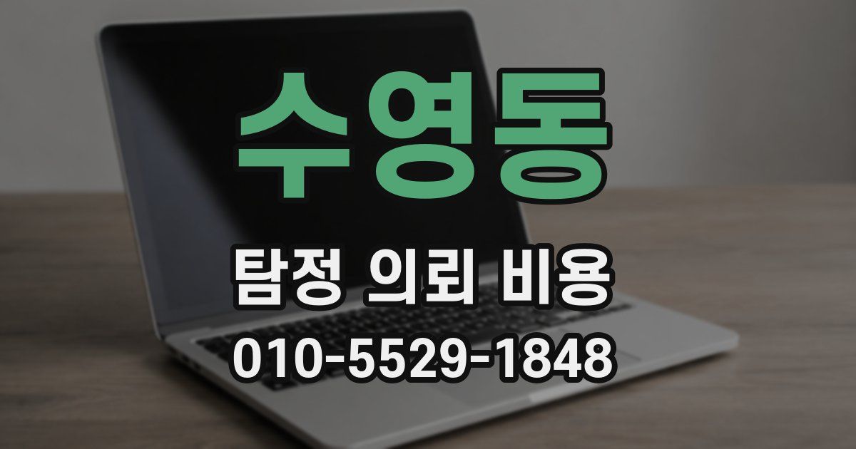 수영동 탐정 의뢰 비용