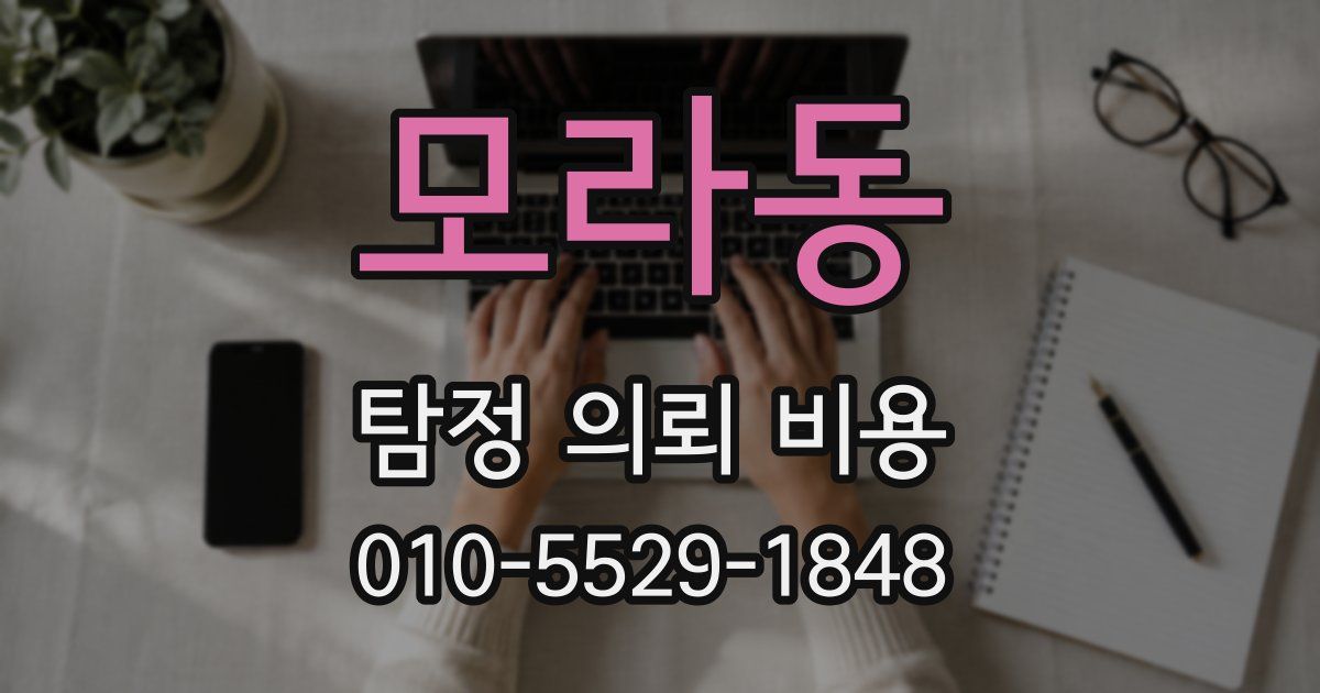 모라동 탐정 의뢰 비용