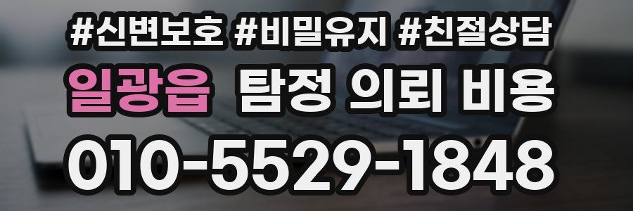 일광읍 탐정 의뢰 비용