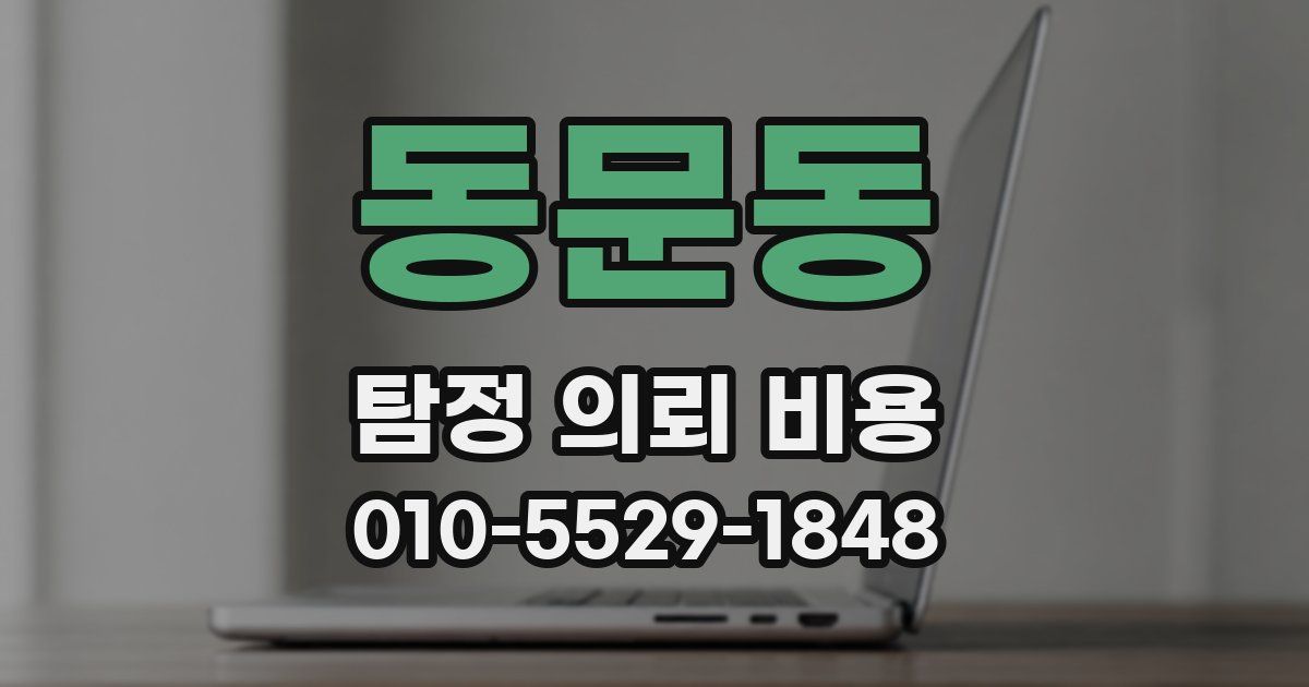 동문동 탐정 의뢰 비용