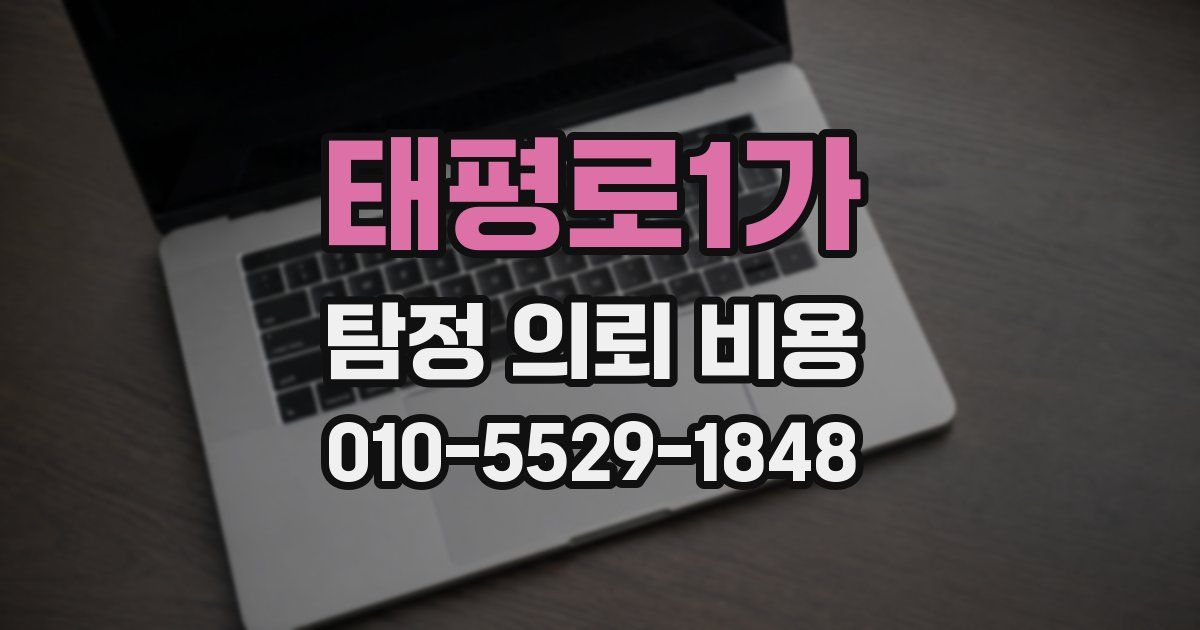 태평로1가 탐정 의뢰 비용