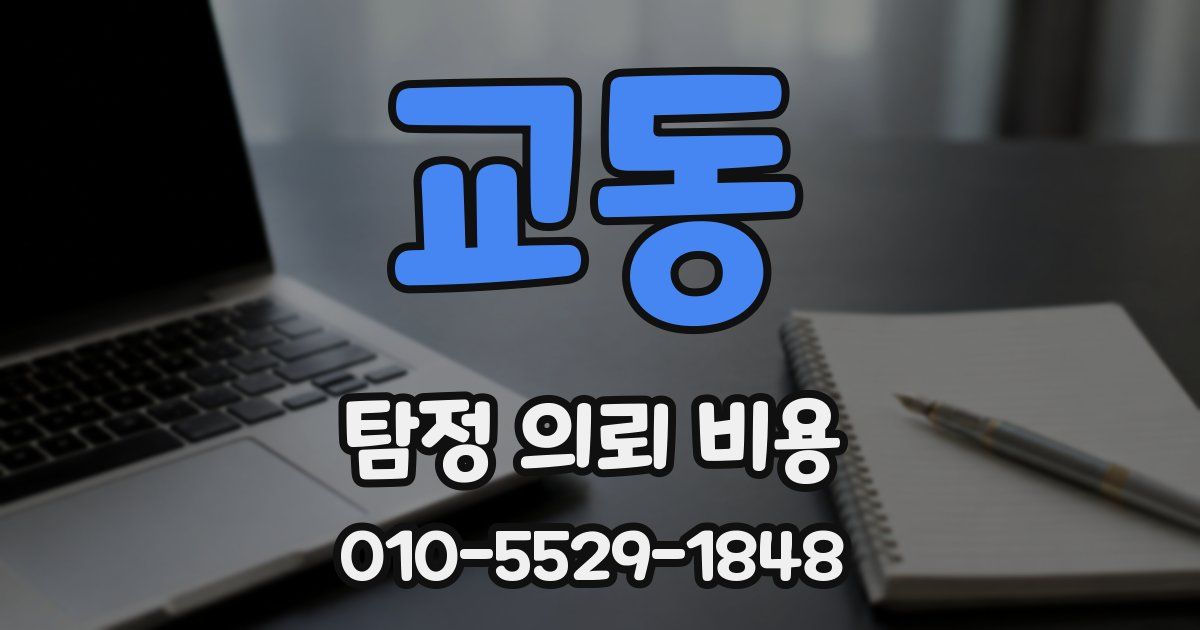 교동 탐정 의뢰 비용