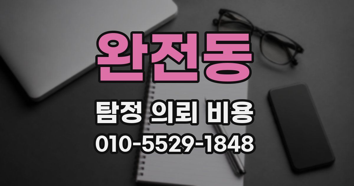 완전동 탐정 의뢰 비용